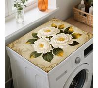 GLOBLELAND Royal Art Magnolia Tapis de protection pour machine à laver et sèche-linge Motif fleurs vintage 60 x 49,8 cm