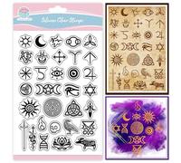 GLOBLELAND Tampon Transparent en Silicone Sorcellerie Tags pour Scrapbooking Divination Tampons en Silicone Magie Tampon Transparent pour la Création de Cartes le Gaufrage le Journalisme