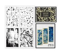 GLOBLELAND Tampons Transparents de Fond Décoratifs Snow Ink Dot Background Silicone Clear Stamp Seals for Cards Making DIY Scrapbooking Photo Journal Album Decoration