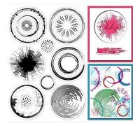 GLOBLELAND Tampons Transparents en Forme de Cercle Tampons Transparents Décoratifs en Silicone pour la Fabrication de Cartes Tampons en Silicone pour Scrapbooking