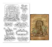 GLOBLELAND Tampons Transparents en Forme de Feuilles de Fleurs D'Automne Tampons Décoratifs Transparents en Silicone pour la Fabrication de Cartes et le Scrapbooking DIY