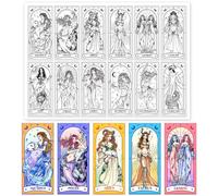 GLOBLELAND Tampons Transparents en Silicone avec Douze Signes du Zodiaque Cartes de Tarot Magique Tampons Transparents pour Bricolage Cartes Scrapbooking Album Photo Journal 11.69x8.27pouce