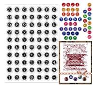 GLOBLELAND Tampons Transparents Machine à Écrire Alphabet Lettre Anglaise Numéro Silicone Timbre Transparent Sceaux pour DIY Scrapbooking Journaux Cartes Décoratives Faire Album Photo