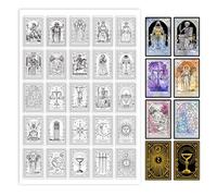 GLOBLELAND Tampons Transparents pour Cartes de Tarot pour la Fabrication de Cartes de Divination Magique Tampons Transparents de 5.83x8.27Pouce pour Bricolage Scrapbooking Journal Décoration