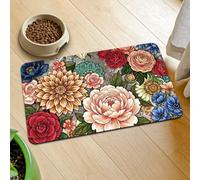 GLOBLELAND Tapis de nourriture vintage à motif mandala pour animaux de compagnie, 30 x 50 cm, tapis absorbant pour gamelle pour chien, chat, animal domestique, fournitures pour distributeur d'eau