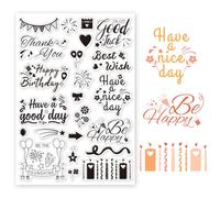 GLOBLELAND Timbres Transparents de Bénédictions Quotidiennes pour Cartes Mots de Bénédictions Tampons Transparents de 5.8x8.3 pouces Tampons Transparents pour Bricolage Scrapbooking Album Photo