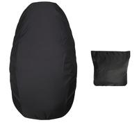 Globly Housse de Selle Universelle imperméable Noire avec élastique | Housse de Protection Adaptable Moto et Scooter avec Sac