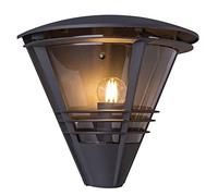 Applique murale anthracite Lampe extérieure Jardin Lampe de façade, aluminium plastique clair,E27, LxH 27 x 25 cm