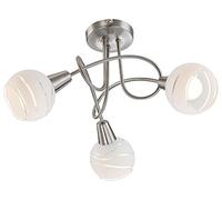 Globo 54341-3 Plafonnier, Nickel, 4 W, Argent