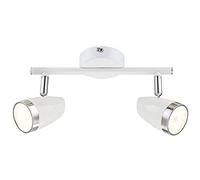 Globo 56109-2 Spot LED mobile pour salon en métal blanc chromé 8 W