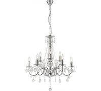 Globo 63129-22,9 cm William "Lustre lampe à suspension, Chrome/verre, Chrome