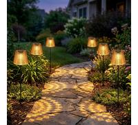 6x LED Lampe d'extérieur Lampe de jardin solaire noir mat H 60 cm