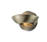 Applique LED laiton antique Applique en verre LED Up&Down lampe de salon, métal, 1x LED 3 watts 210 lm, lxh 16,5x11 cm