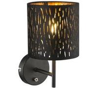 Globo - Applique murale en velours design Tuxon - Diam. 15 x H. 26 cm - Noir - Tuxon Noir G