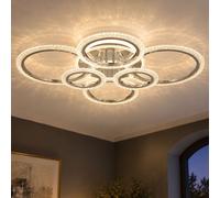 Globo Deckenlampe Deckenleuchte LED CCT 78 cm Kristalle Lumière du Jour