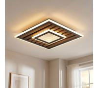 Globo Deckenlampe LED Design Holz 3D Effekt Noir 40 cm 24 W