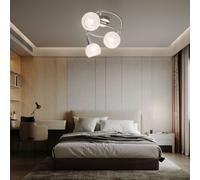 Globo Deckenleuchte 3 Spots Verstellable Chrom Verre LED 25 cm