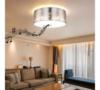 Globo Deckenleuchte LED 1-3 Lumières Rond 40 cm Argent Bluetooth 5W