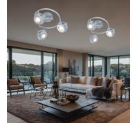 Globo Deckenleuchte Verstellbar Gris 3 Lampes LED Ensemble de 2