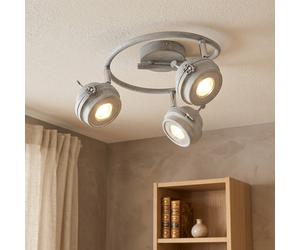 Globo Deckenstrahler Spotleuchte 3 Lichts LED Schwenkbar Gris Antik Salon
