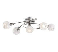 globo Elliott Plafonnier 5 Spots E14 Nickel Mat