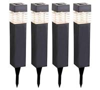 Globo Ensemble de 4 lampes à DEL solaires pour espace extérieur à LED avec piquets de lanterne de jardin 33269-4