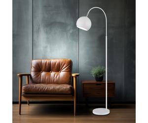 Globo Lampadaire Bogenlampe Blanc 1 ampoule LED H 150 cm Interrupteur