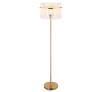 GLOBO Lampadaire doré avec abat-jour en verre, hauteur 152 cm