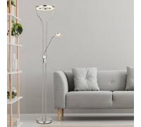 Globo Lampadaire indirect Ebro, dimmable, gris, Salon / Salle à manger, Métal, Moderne, Lampadaire