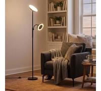 Globo Lampadaire LED Noir Avec Ventilateur Touch CCT 178 cm
