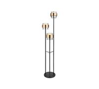 Lampadaire laiton verre lampe de salon noir H 160 cm 3 ampoules
