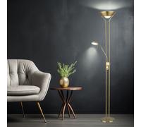 Globo Lampadaire Plafonnier Deckenfluter Salon 2 Lumières LED Dimmable 180 cm
