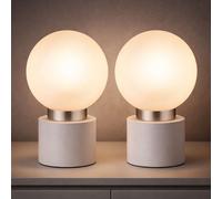 Globo Lampe De Table Blanc Moderne Schirm Rond E14 230 V 24,5 Cm, 2er Set