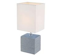 Globo Lampe de table pratique en céramique gris GERI 21676 luminaire éclairage chambre à coucher