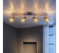 Globo Lampe Decken LED 4 Spots Marron Réglable 80 cm