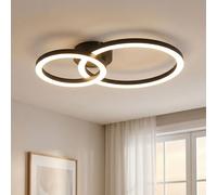 Globo Lampe Decken LED Design Anneau Noir Mat 2 Lumières 230 V 2500-3000 K