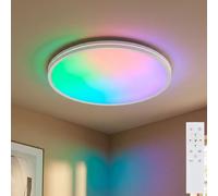 Globo Lampe Decken LED Dimmable Effet Arc-en-Ciel Veilleuse Blanc 37 cm