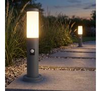 Globo Lampe Extérieure Colonne avec Détecteur de Mouvement Anthracite 2er Set