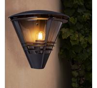 Applique murale anthracite Lampe d'extérieur Jardin Lampe de façade, aluminium plastique clair,E27, LxH 27 x 25 cm