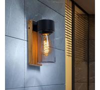 Applique murale d'extérieur LED Lampe d'extérieur IP44 noir acier inoxydable H 22,5 cm