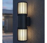 Globo Lampe Murale LED Up & Down Extérieur IP54 Anthracite H 38 cm 2 Lumières