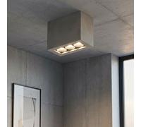 Globo Lampe Plafond LED 3 flammes Béton Gris 12,2 cm 3000 K