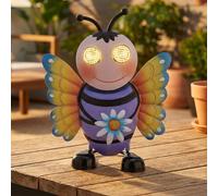 Lampe solaire à LED Lampe solaire d'extérieur métal coloré mat abeille IP44 H 22,5 cm