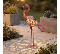 Globo Lampe Solaire Extérieure Décorative Flamant Rose LED Météo 74 cm