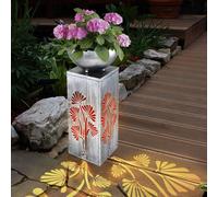 Globo Lampe Solaire Extérieure Décorative LED Colonne Fleur Pot H 59 cm Warmweiß