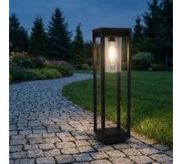 Globo Lampe Sur Pied Extérieur en Aluminium Noir, Météorés, 50 cm, E27, IP44