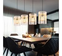 Globo Lampe Suspendue 4 Lumières Doré Verre 140 cm LED Hängelampe