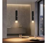 Globo Lampe Suspendue LED Noire Pour Salle à Manger, Akku, H120 cm 2x