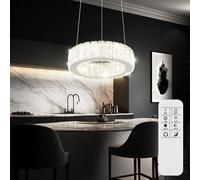 Globo Lampe Suspendue Plafonnier LED Télécommande Cristaux Moderne