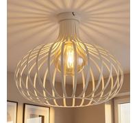 Globo LED Deckenleuchte Crème Métal Gitter, Lampe Plafond 40 cm